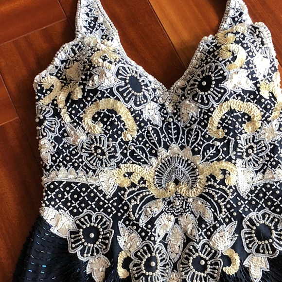 Va Va VOOM vintage 80s beaded dress - Picture 3 of 7